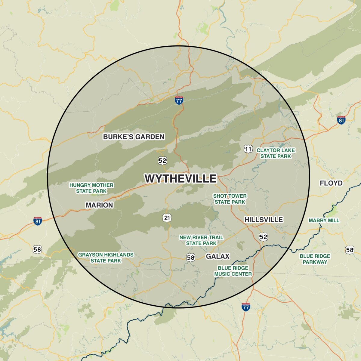 Wytheville Map